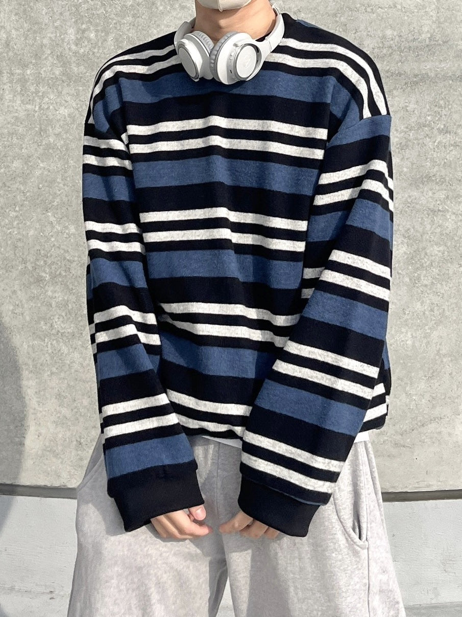 受注制【youll】border sweat shirt (2color)