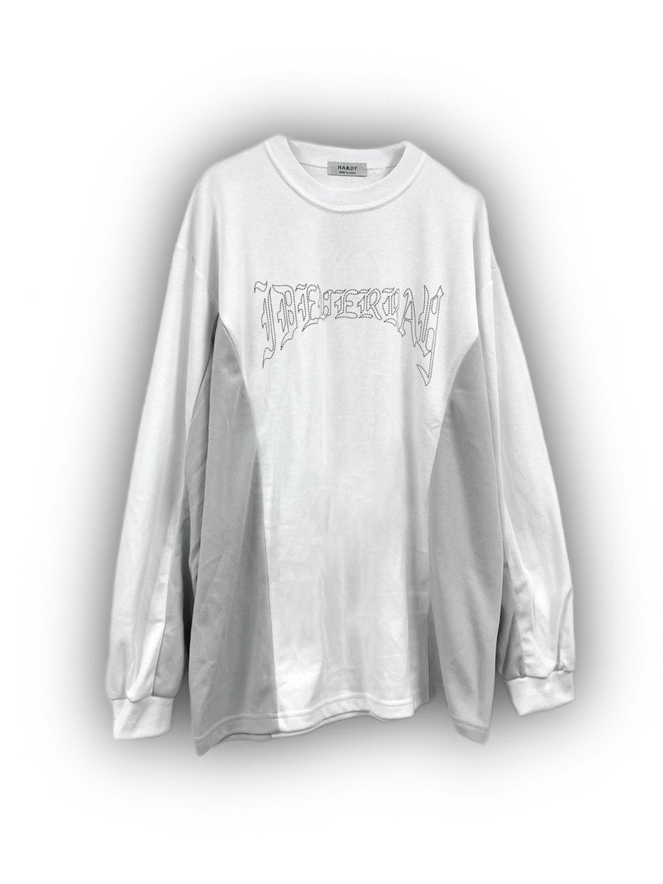 受注制【Never mind the XU】bi-color long sleeve tee (2color)