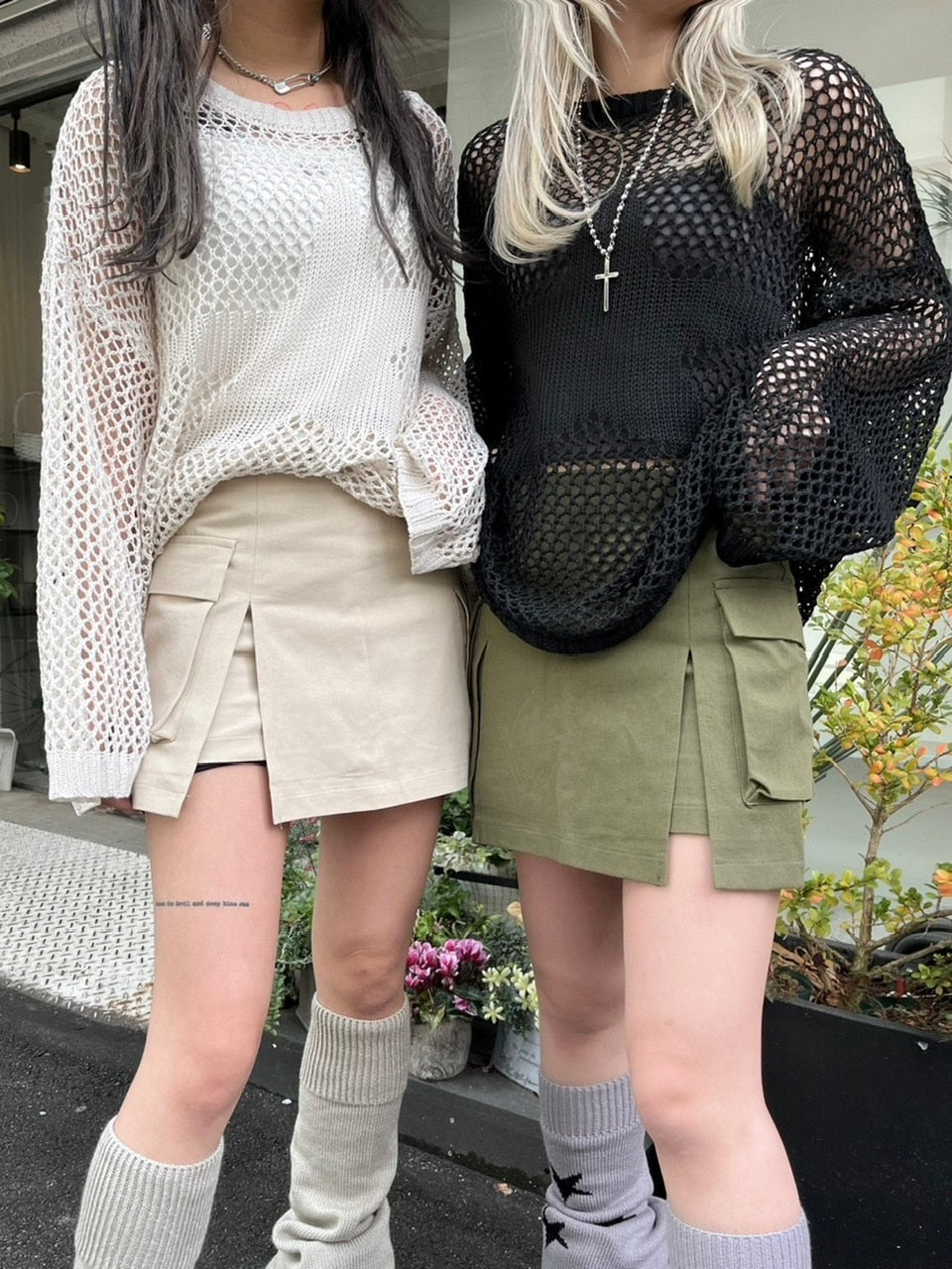 受注制【Never mind the XU】pocket cargo skirt (3color)