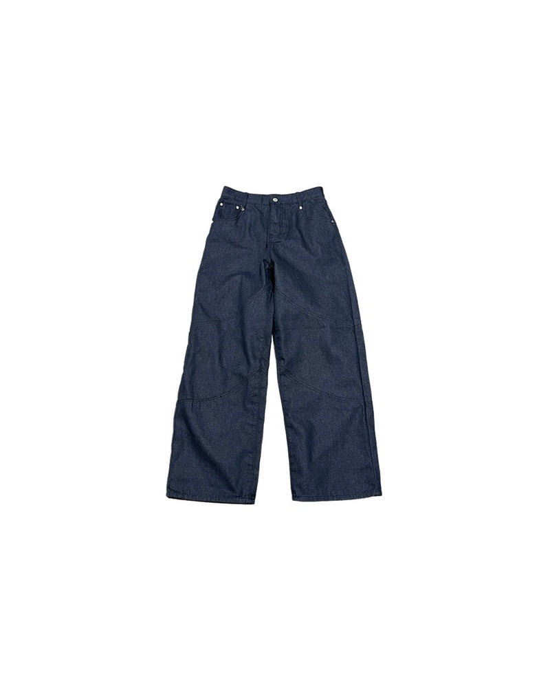 受注制【Chikashitsu +】set up design denim pants (2color)
