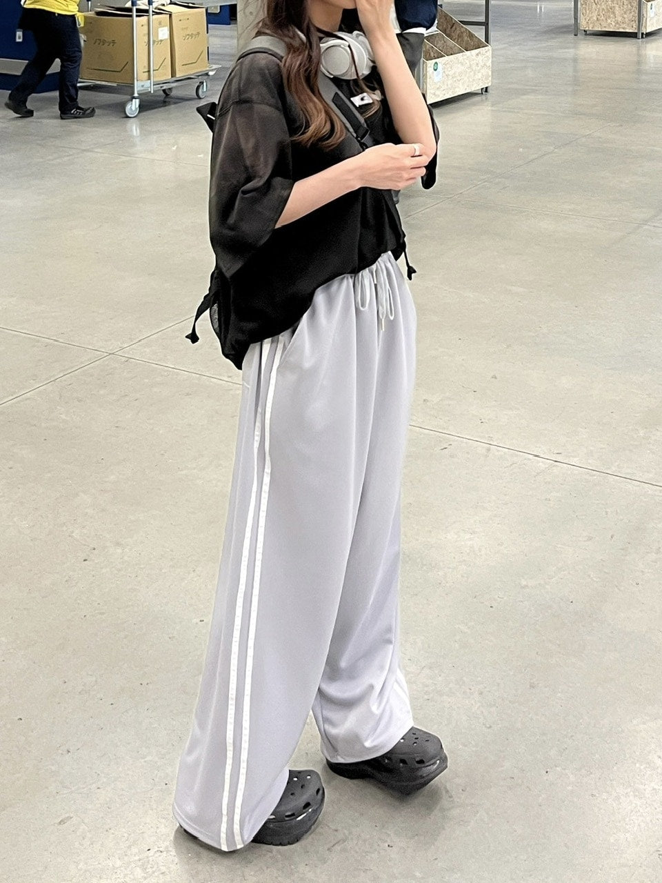 受注制【youll】track wide pants (2color)