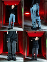 【Bizarre Maiden】belt denim pants