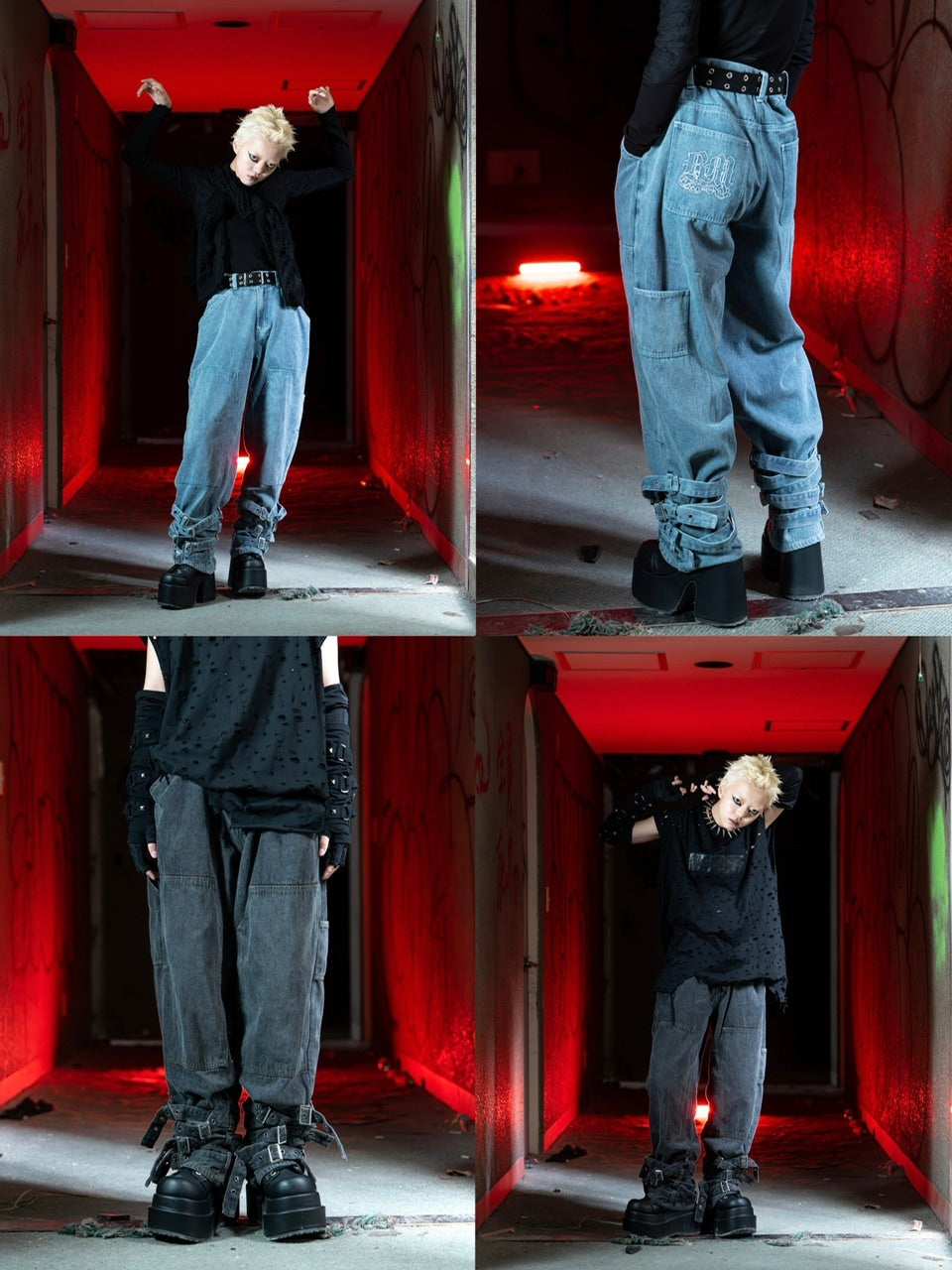 【Bizarre Maiden】belt denim pants