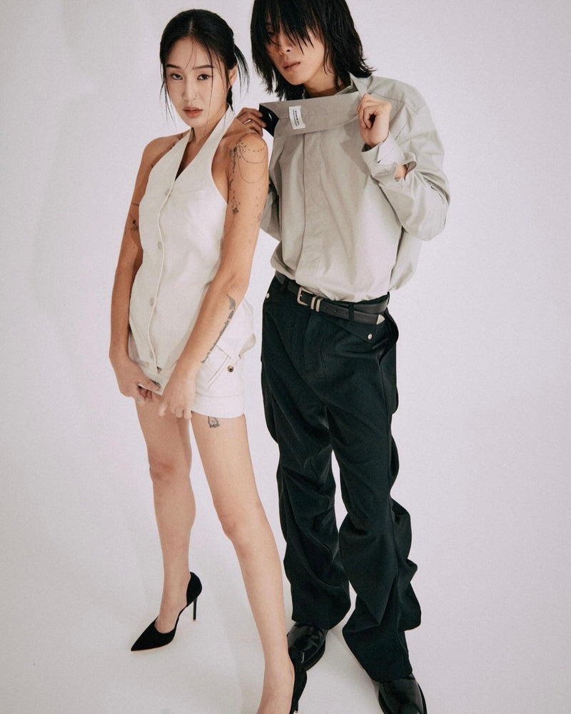 【NEWWAVEBOYS】Silhouette Tie Shirts
