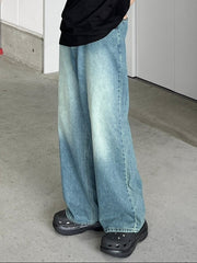【youll】vintage wash denim wide pants (2color)