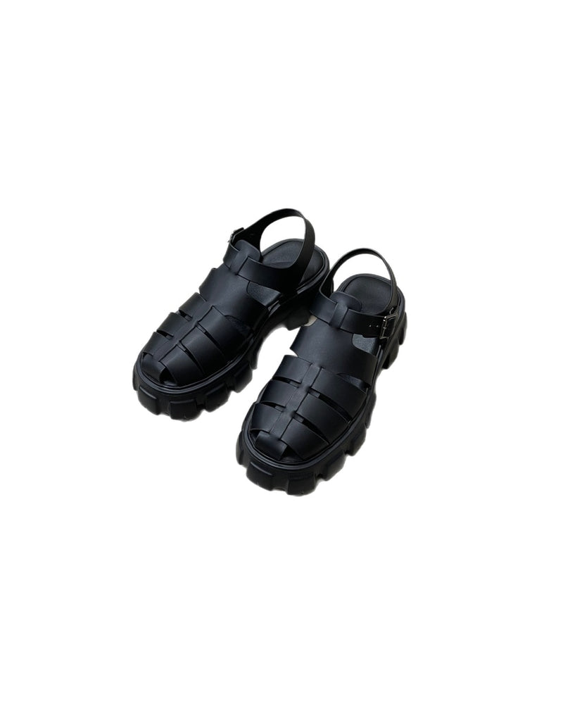 【Chikashitsu +】design sole gurkha sandal