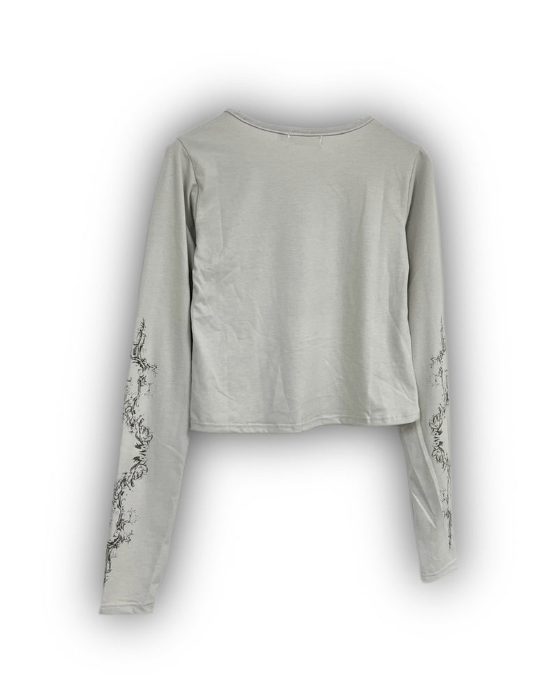 国際配送【Never mind the XU】tribal print long sleeve tee