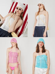 【CRANK】METAL LOGO KNIT TUBE TOP / 【クランク】メタルロゴニットチューブトップ