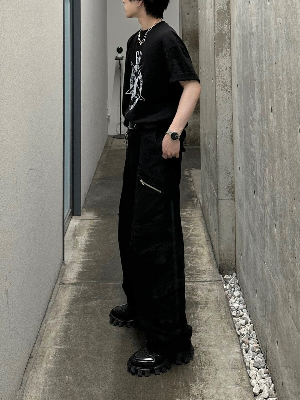 大阪店WEB限定【Chikashitsu +】oversized cats t-shirt (2color)