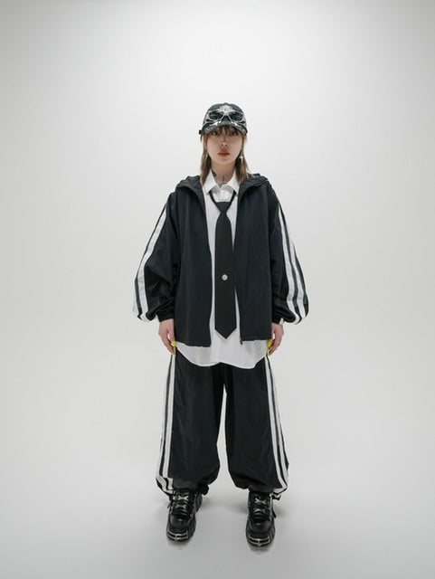 【Never mind the XU】set up side line track pants / 【ネバーマインドザエックスユー】セットアップサイドライントラックパンツ