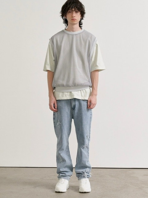 【RE:ON STUDIO】LAYERED MESH VEST