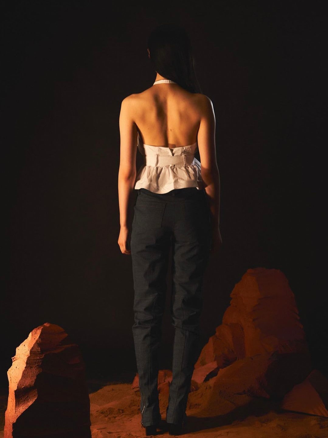 【ARTS DE BASE】Bike Zipped Denim Pants (Woman)