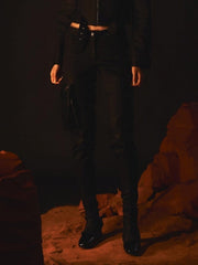 【ARTS DE BASE】Bike Zipped Coating Denim Pants (Woman)