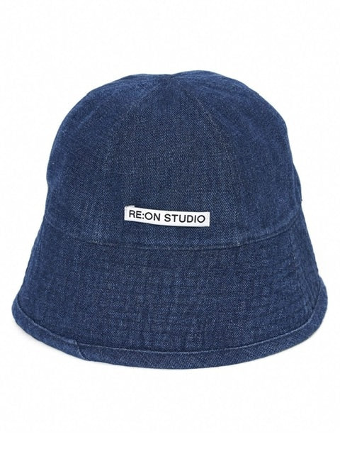 【RE:ON STUDIO】REON LOGO DENIM BUCKET HAT