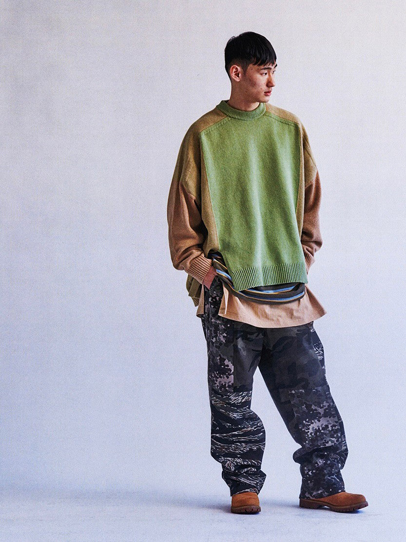 【AJOBYAJO】Tri Color Mixed Sweater
