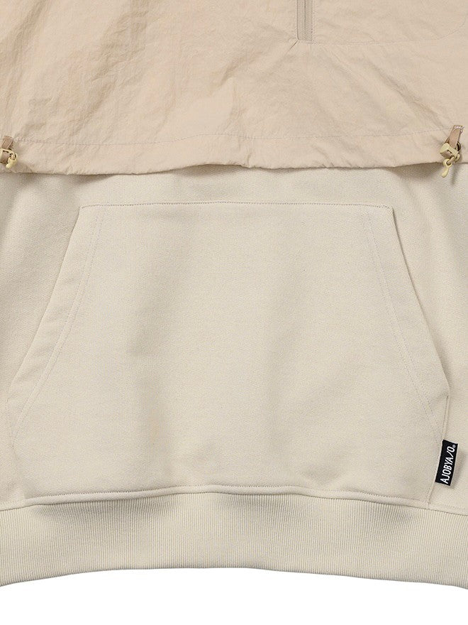 【AJOBYAJO】Layered Nylon Hoodie / 【アジョバイアジョ】レイヤードナイロンフード長袖パーカー