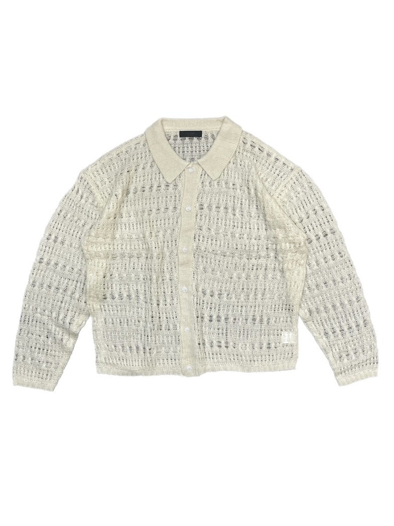 受注制【Chikashitsu +】pastry collar knit cardigan (5color)