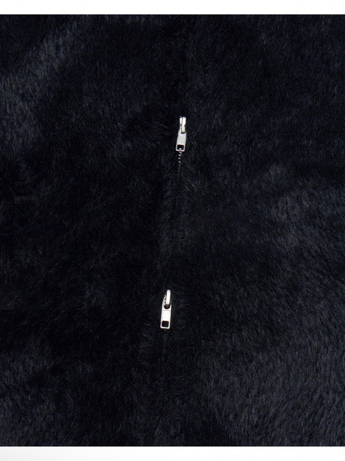【NOMANUAL】HIGH NECK HAIRY KNIT ZIP-UP