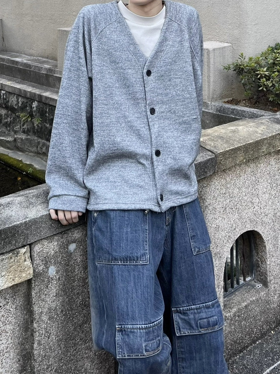 受注制【youll】string heavy cardigan