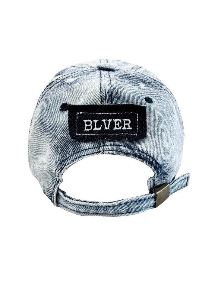 【BLR BLUER】BLR BLEACHED DENIM CAP (BLUE)