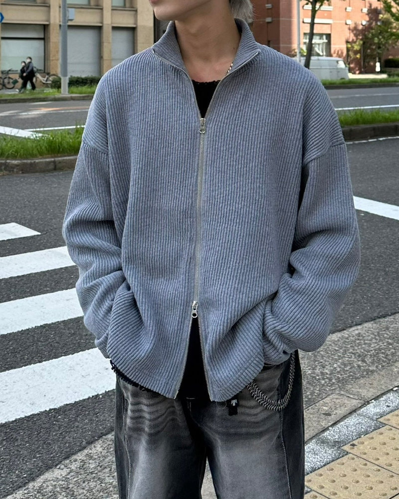 受注制【nmtc +】high neck knit cardigan (2color)