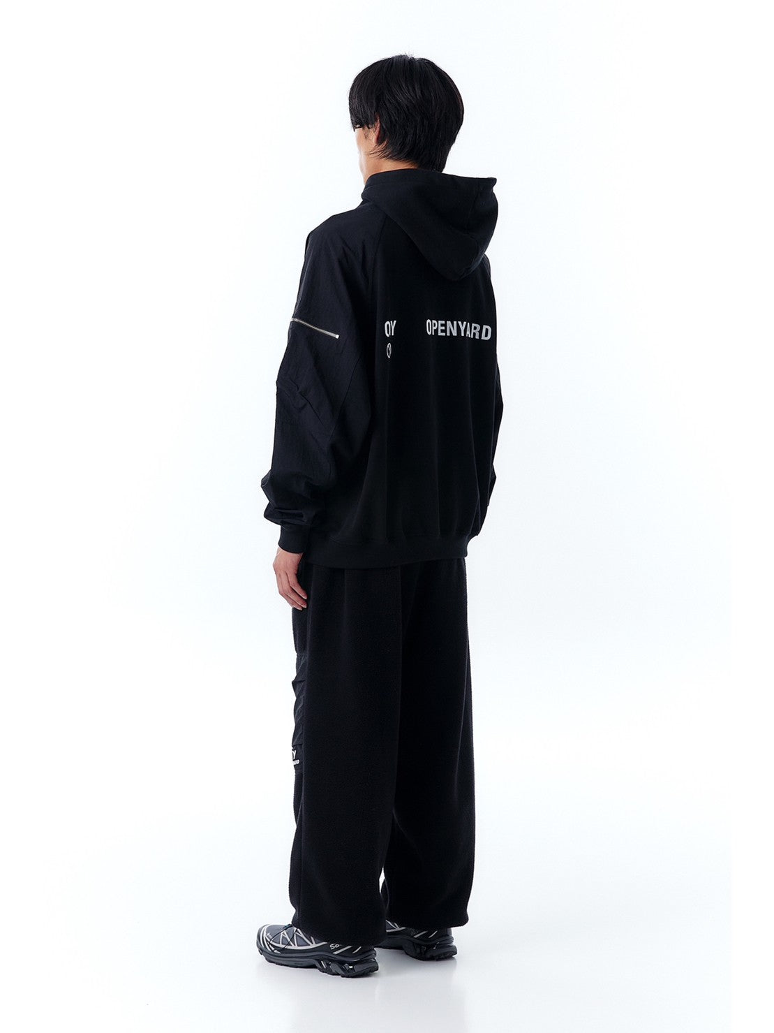 【OY】PANEL CONTRAST POCKET HOODIE