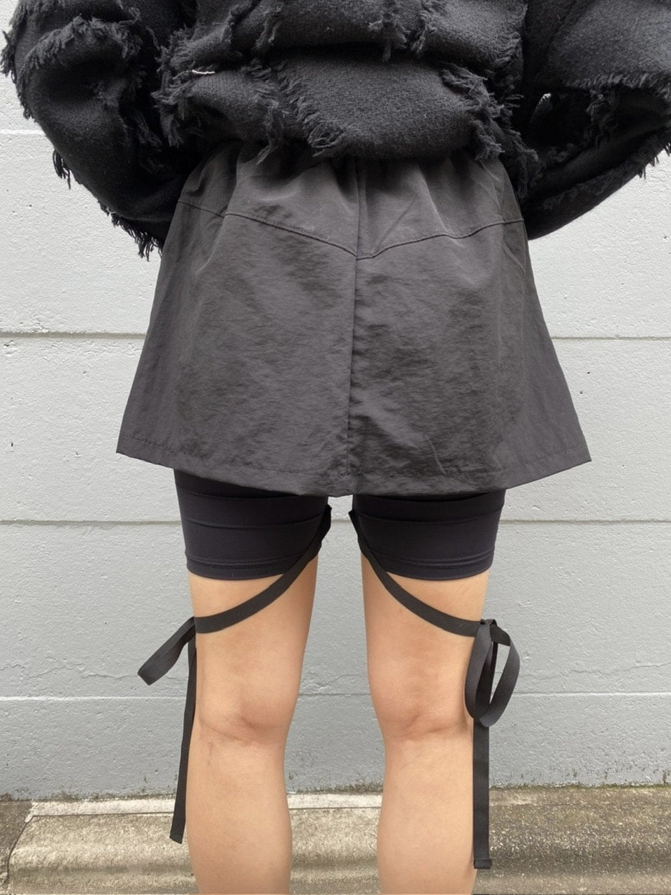 【Never mind the XU】biker short & skirt set (2color)