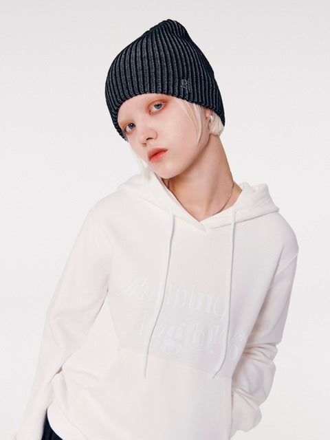 【runningHIGH】GLITTER LOGO TWO TONE BEANIE