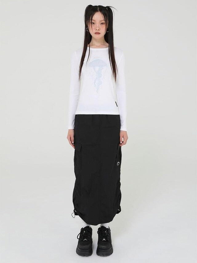 【Uglyshadow】OFFICIAL SHIRRING SKIRT