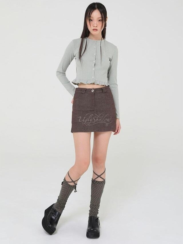 【Uglyshadow】90S DENIM PANTS SKIRT