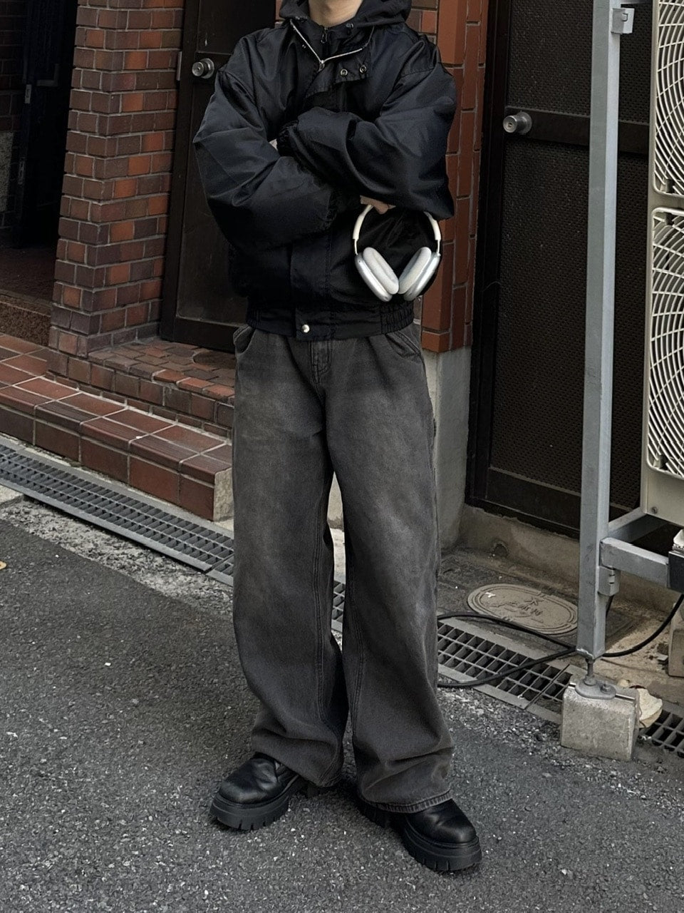 大阪店WEB限定受注制【Chikashitsu +】vintage wash carpenter denim pants (2color)