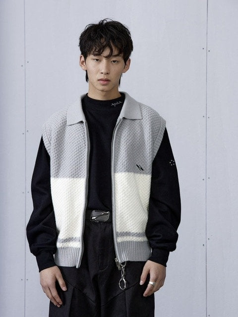 【ARCH by ROARINGWILD】ACADEMIC ZIPPER KNIT VEST