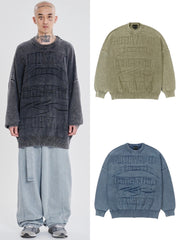 【AJOBYAJO】Total Logo Washed Sweater