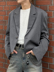 【Chikashitsu +】cropped single jacket (2color)