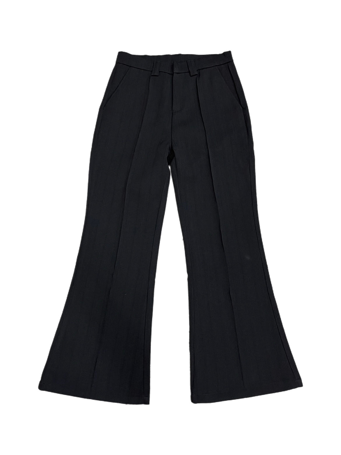 【Chikashitsu +】set up center press flare slacks (2color)