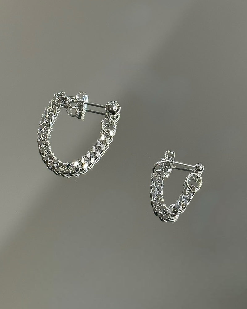 大阪店WEB限定受注制【Chikashitsu +】simple chain pierced earrring