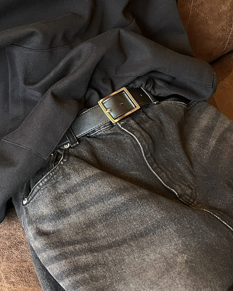 受注制【youll】square buckle belt