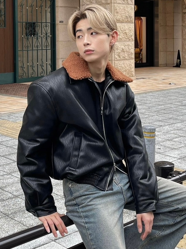 受注制【Chikashitsu +】biker leather mustang jacket