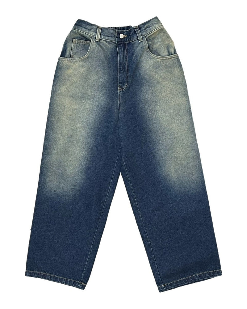 【Chikashitsu +】vintage wash denim pants (2color) / 【チカシツプラス】ヴィンテージウォッシュデニムパンツ