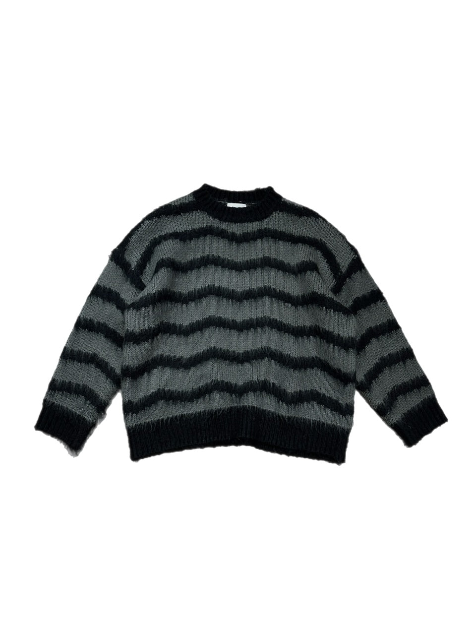 大阪店WEB限定受注制【Chikashitsu +】oversized wave border knit