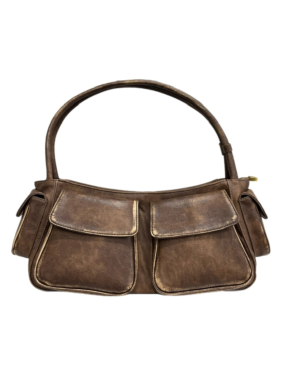 【Chikashitsu +】vintage leather hand bag (2color)