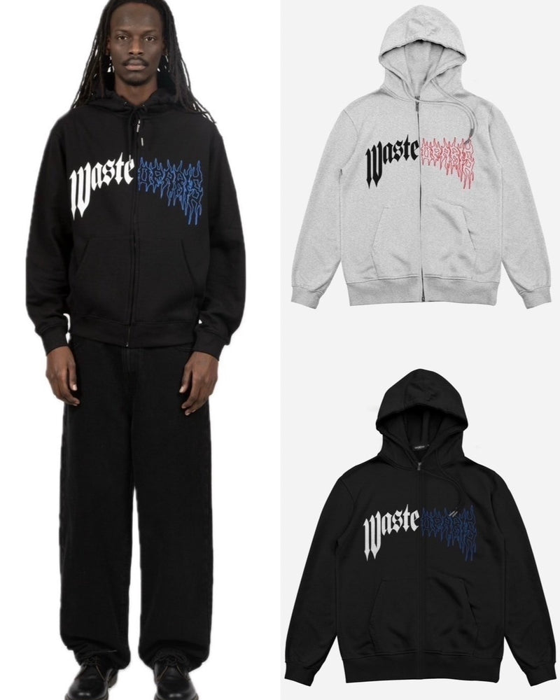 【WASTED PARIS】HOODIE ZIP DARK PITCHER