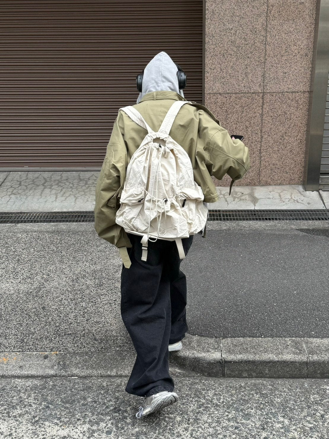 受注制【Chikashitsu +】pocket string backpack (2color