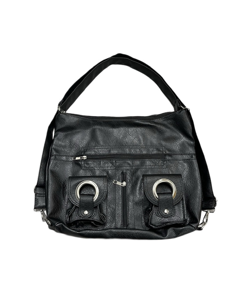 受注制【Never mind the XU】3way ring leather bag / 【ネバーマインドザエックスユー】スリーウェイリングショルダーバッグミニバッグパックハンドバッグ