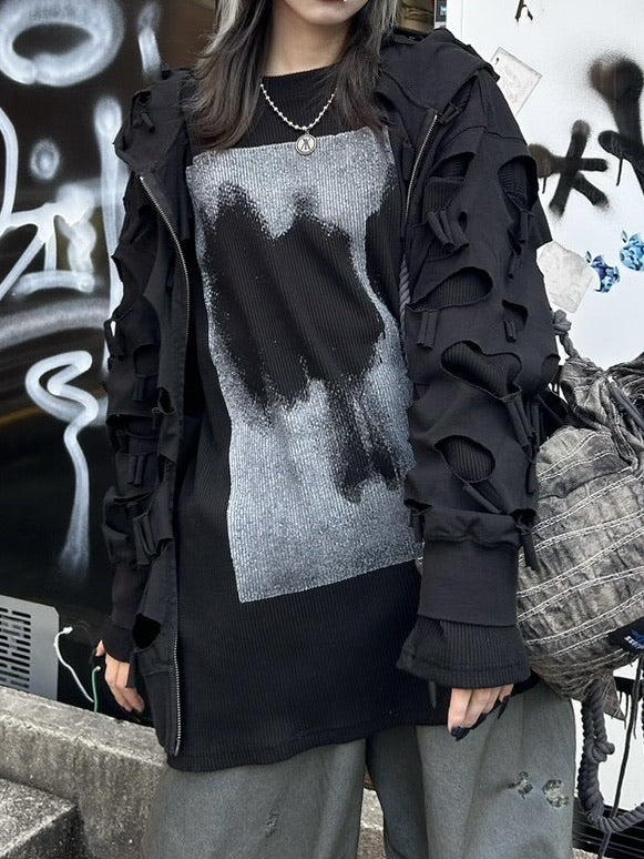 受注制【Never mind the XU】blurred vision thermal knit (2color)