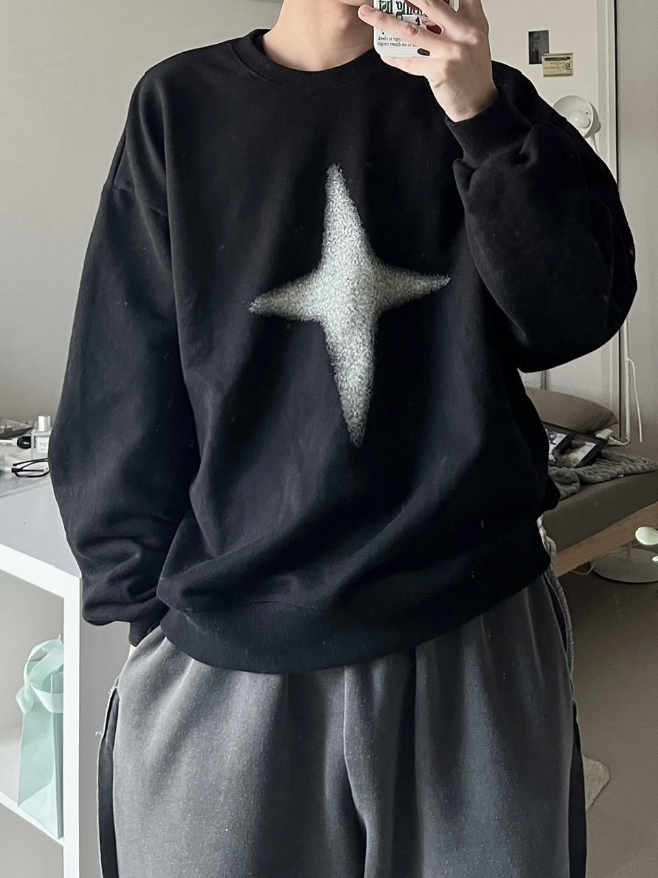 【youll】sparkle sweat shirt (2color)