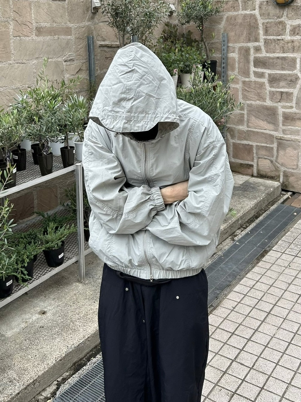 受注制【youll】nylon hooded blouson (2color)