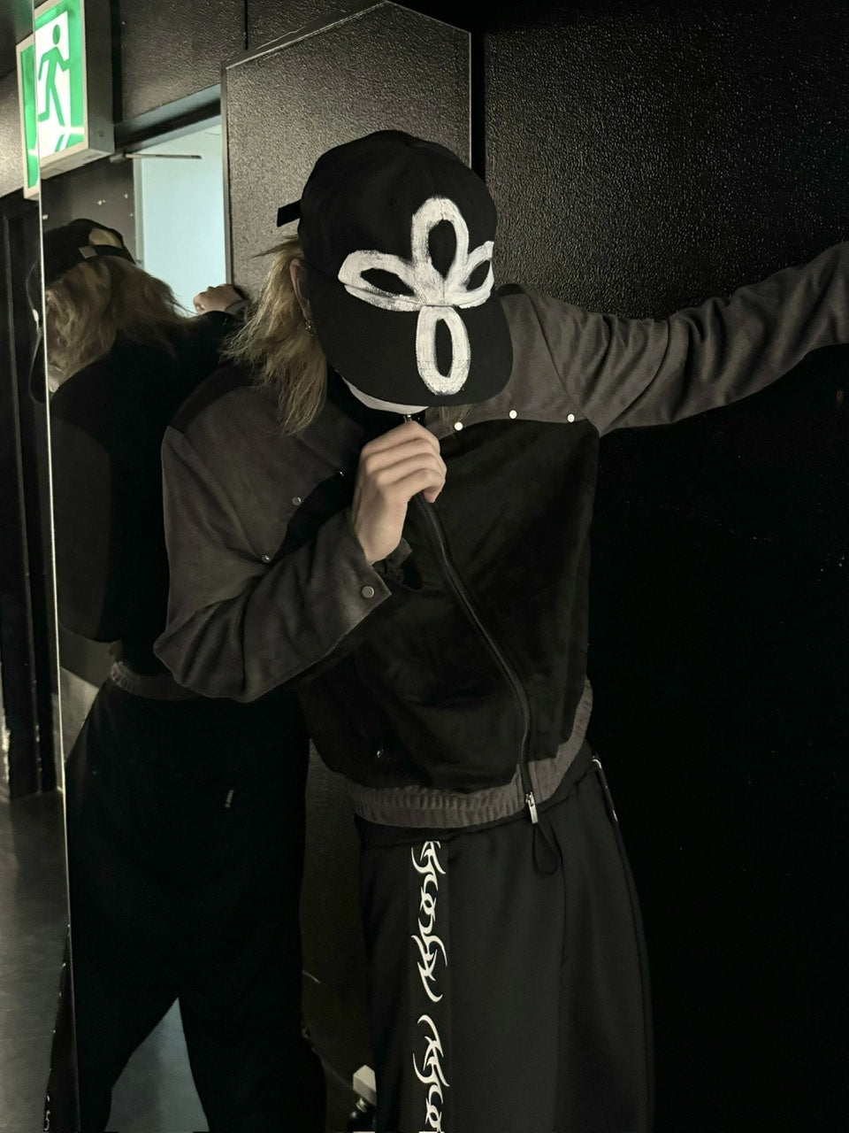 受注制【Never mind the XU】rivet suede biker jacket