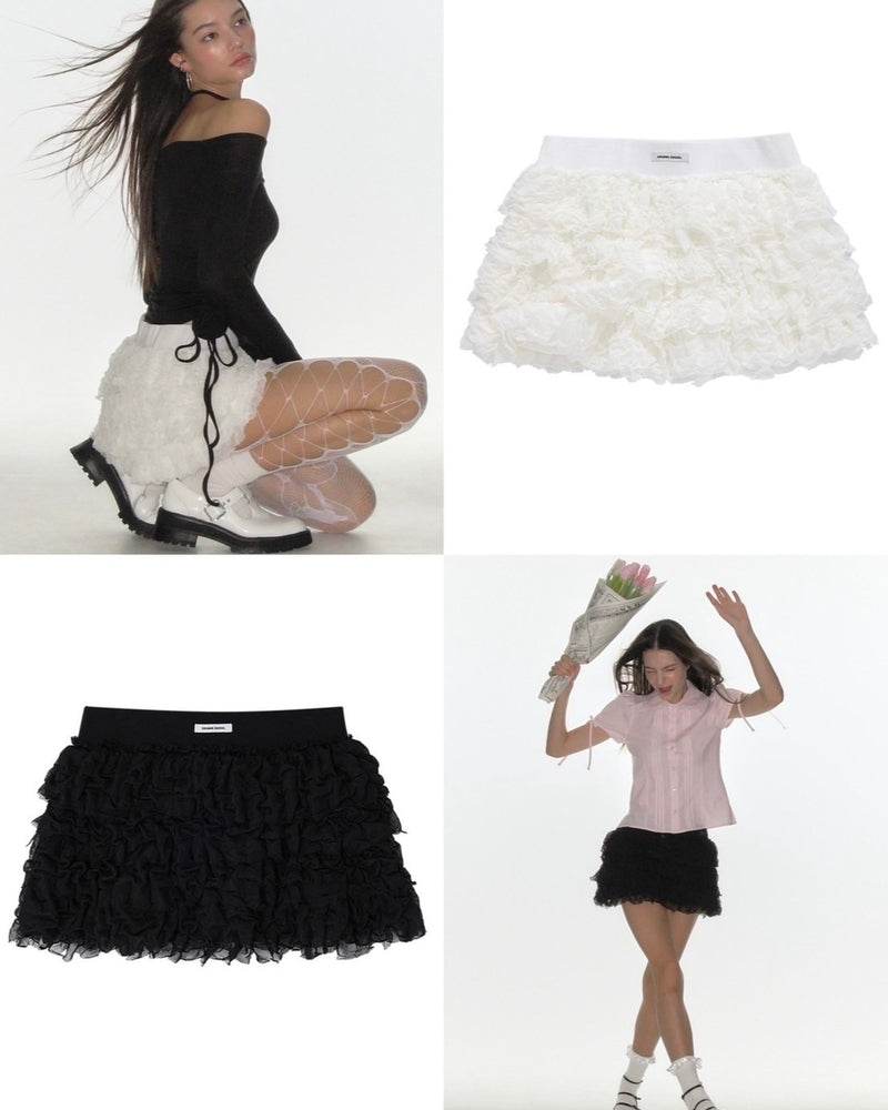 【CRANK】CANCAN FRILL MINI SKIRT