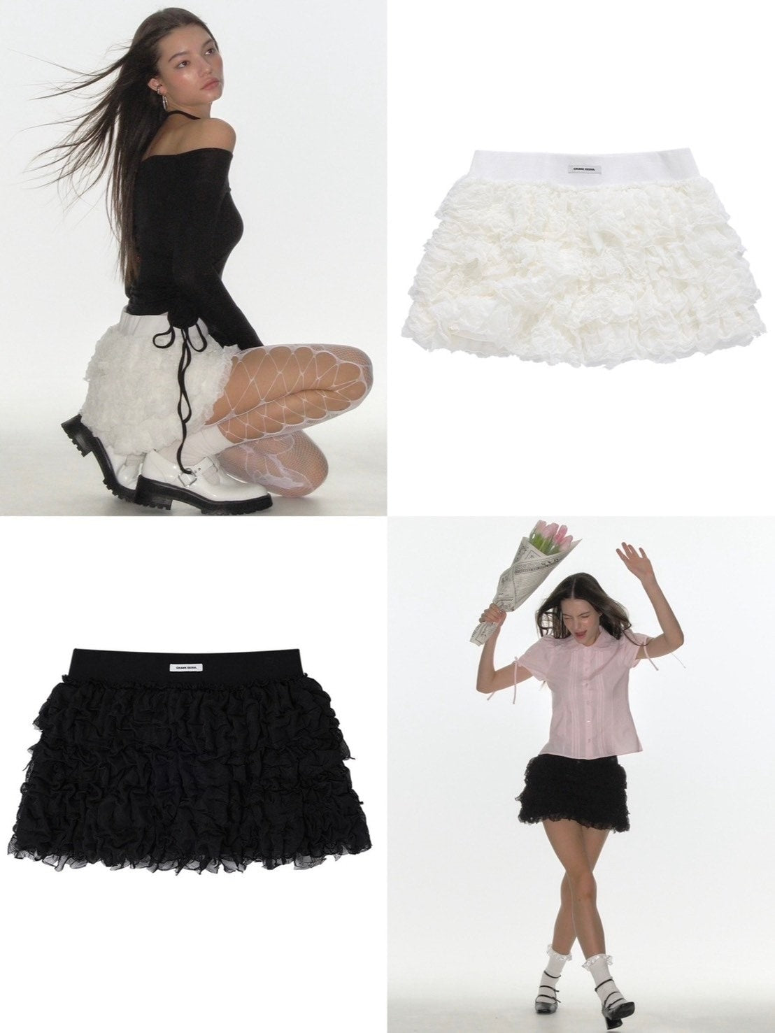 【CRANK】CANCAN FRILL MINI SKIRT